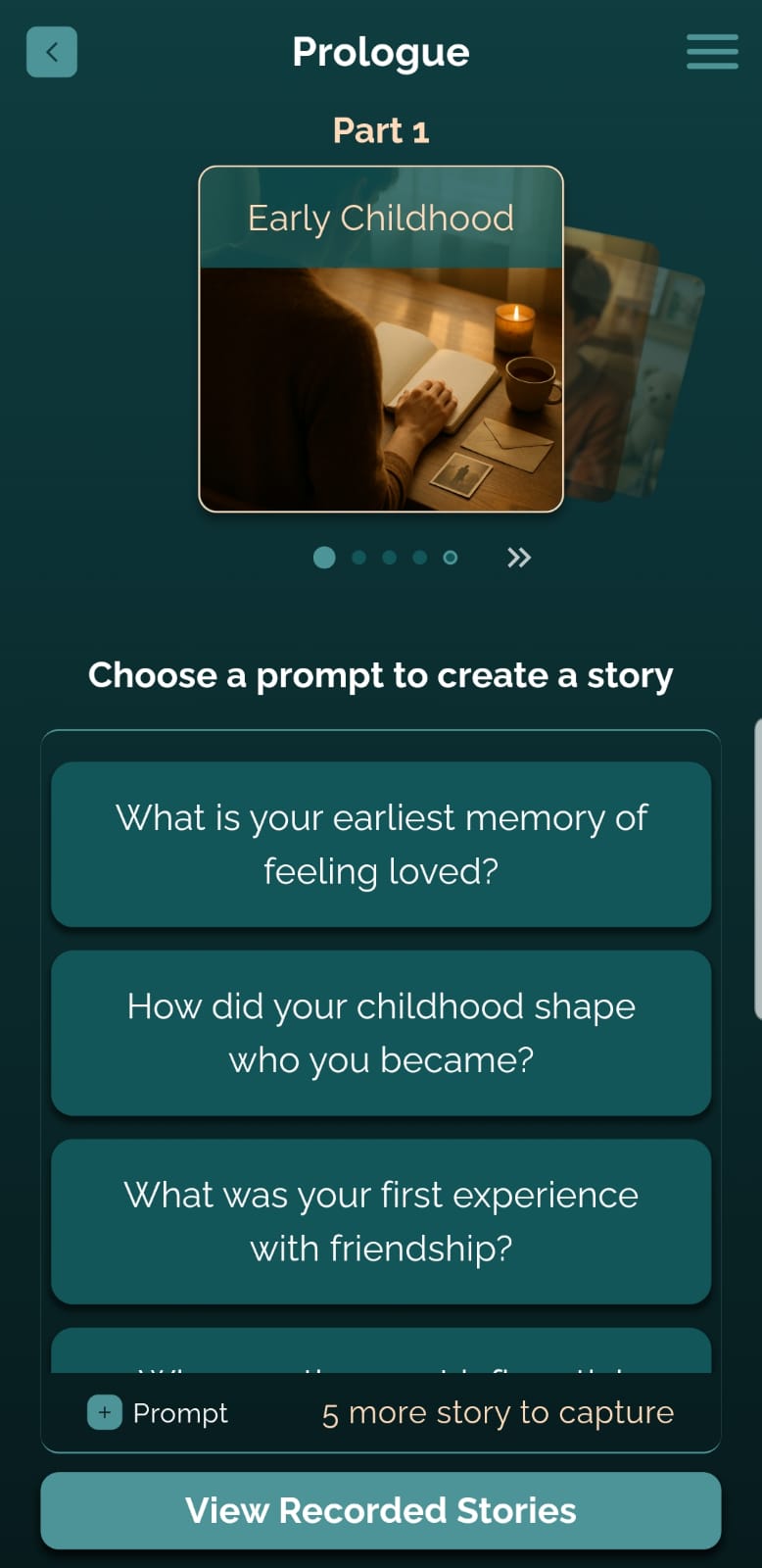 Story Moments project screenshot
